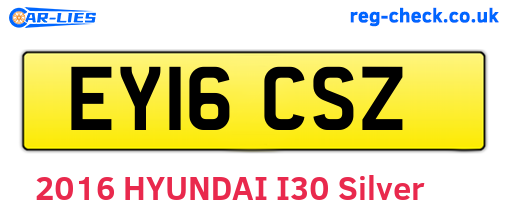 EY16CSZ are the vehicle registration plates.