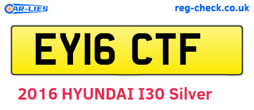 EY16CTF are the vehicle registration plates.