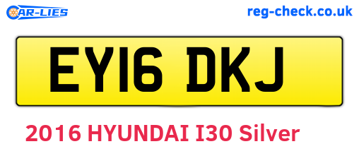 EY16DKJ are the vehicle registration plates.