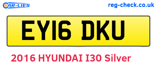 EY16DKU are the vehicle registration plates.