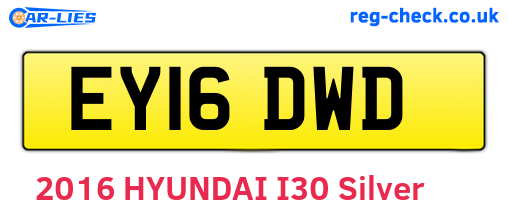 EY16DWD are the vehicle registration plates.