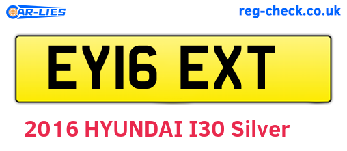 EY16EXT are the vehicle registration plates.