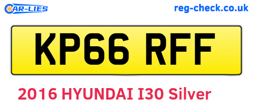 KP66RFF are the vehicle registration plates.