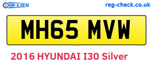 MH65MVW are the vehicle registration plates.