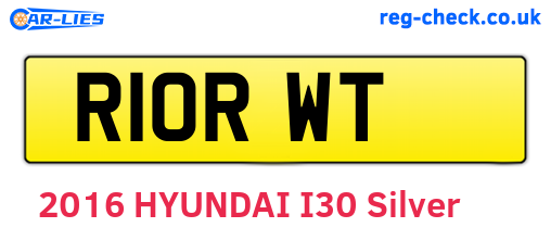 R10RWT are the vehicle registration plates.