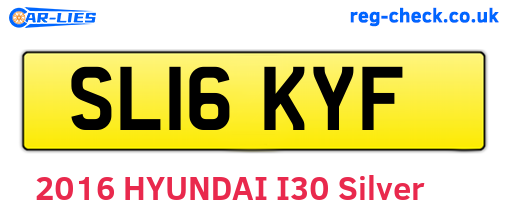SL16KYF are the vehicle registration plates.
