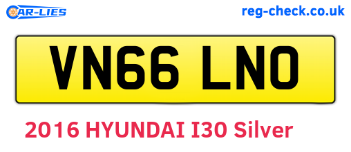 VN66LNO are the vehicle registration plates.