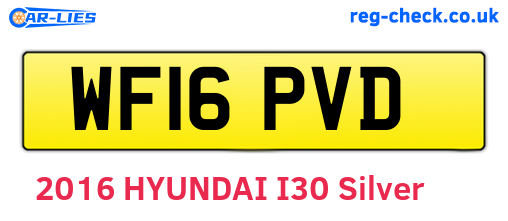 WF16PVD are the vehicle registration plates.