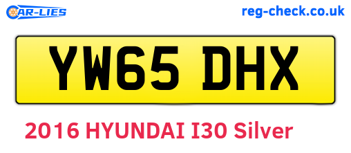 YW65DHX are the vehicle registration plates.