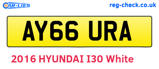 AY66URA are the vehicle registration plates.