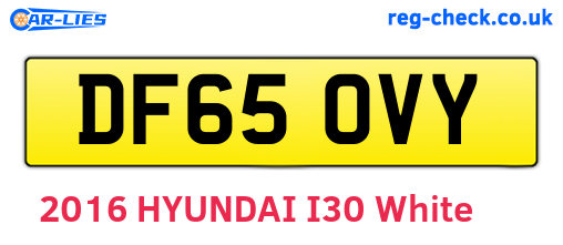 DF65OVY are the vehicle registration plates.