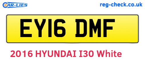 EY16DMF are the vehicle registration plates.