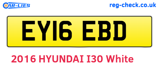 EY16EBD are the vehicle registration plates.