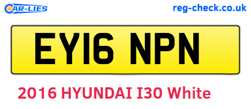 EY16NPN are the vehicle registration plates.