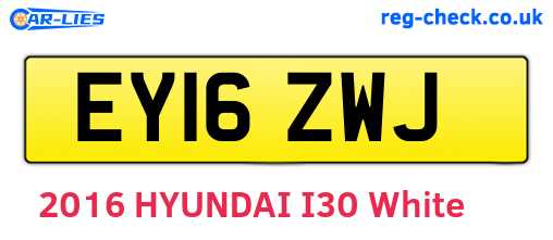 EY16ZWJ are the vehicle registration plates.