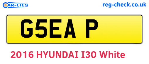 G5EAP are the vehicle registration plates.