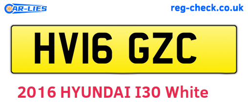 HV16GZC are the vehicle registration plates.