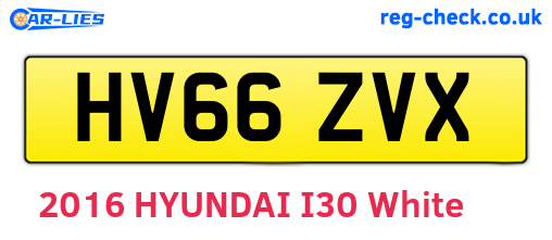 HV66ZVX are the vehicle registration plates.