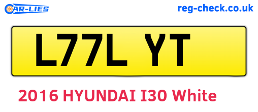 L77LYT are the vehicle registration plates.