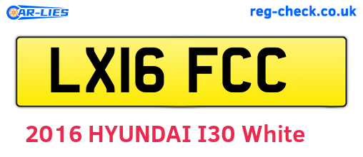 LX16FCC are the vehicle registration plates.
