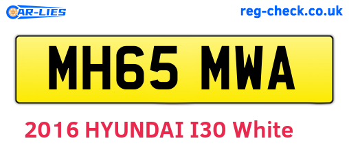 MH65MWA are the vehicle registration plates.