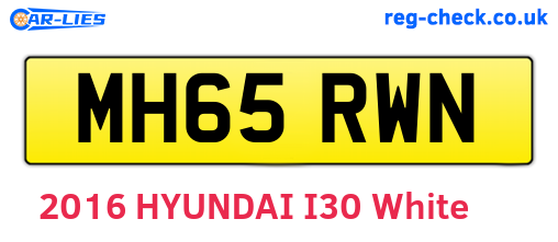 MH65RWN are the vehicle registration plates.