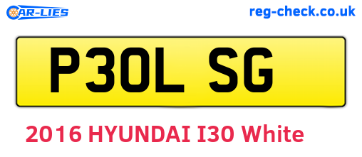 P30LSG are the vehicle registration plates.