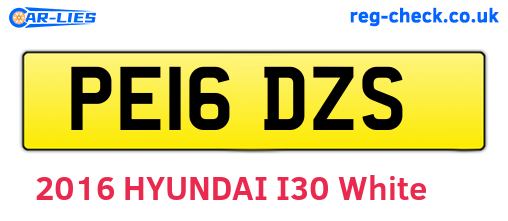 PE16DZS are the vehicle registration plates.
