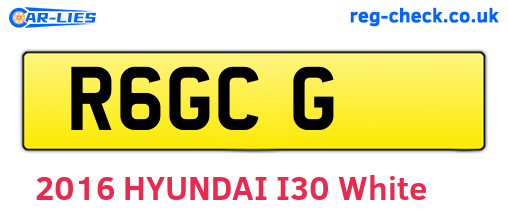 R6GCG are the vehicle registration plates.