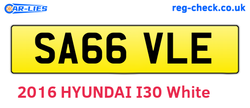 SA66VLE are the vehicle registration plates.