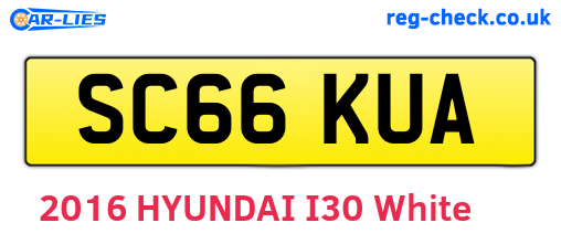 SC66KUA are the vehicle registration plates.