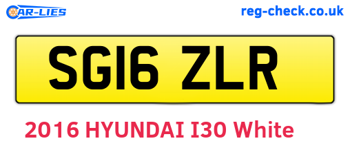 SG16ZLR are the vehicle registration plates.