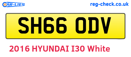 SH66ODV are the vehicle registration plates.