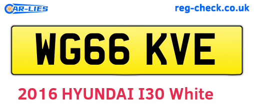 WG66KVE are the vehicle registration plates.