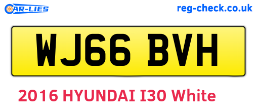 WJ66BVH are the vehicle registration plates.