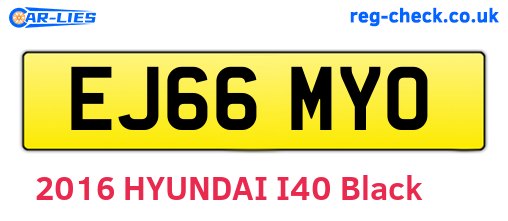 EJ66MYO are the vehicle registration plates.