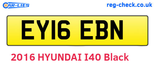 EY16EBN are the vehicle registration plates.
