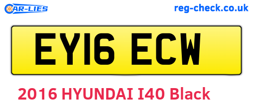 EY16ECW are the vehicle registration plates.