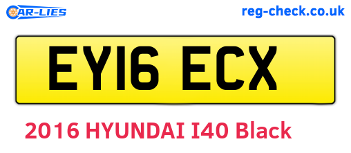 EY16ECX are the vehicle registration plates.