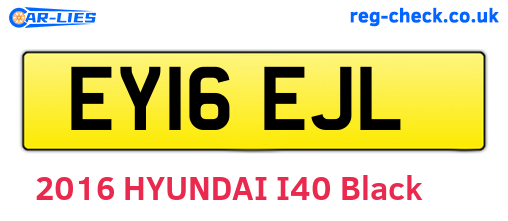 EY16EJL are the vehicle registration plates.