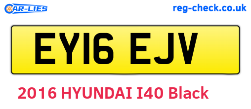 EY16EJV are the vehicle registration plates.