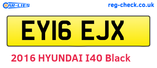 EY16EJX are the vehicle registration plates.