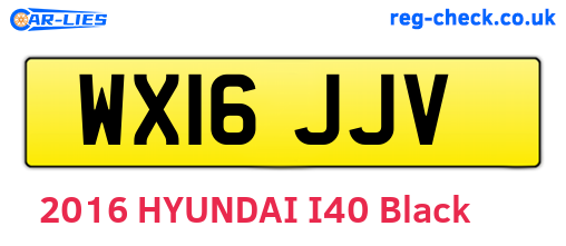 WX16JJV are the vehicle registration plates.