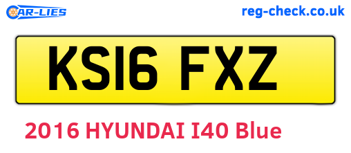 KS16FXZ are the vehicle registration plates.