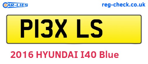P13XLS are the vehicle registration plates.