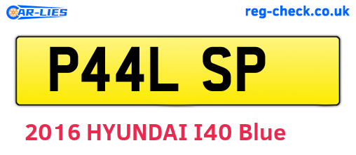 P44LSP are the vehicle registration plates.