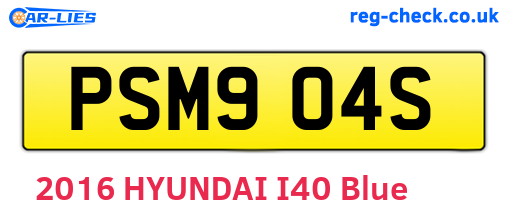PSM904S are the vehicle registration plates.