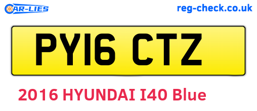 PY16CTZ are the vehicle registration plates.