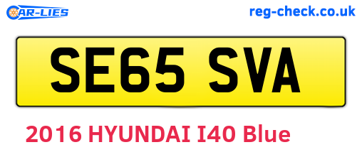 SE65SVA are the vehicle registration plates.