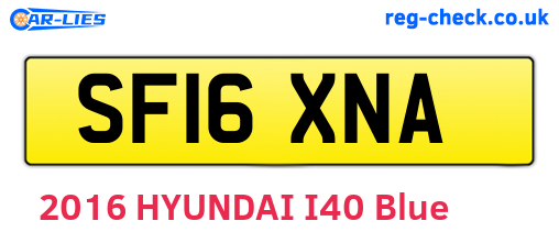 SF16XNA are the vehicle registration plates.